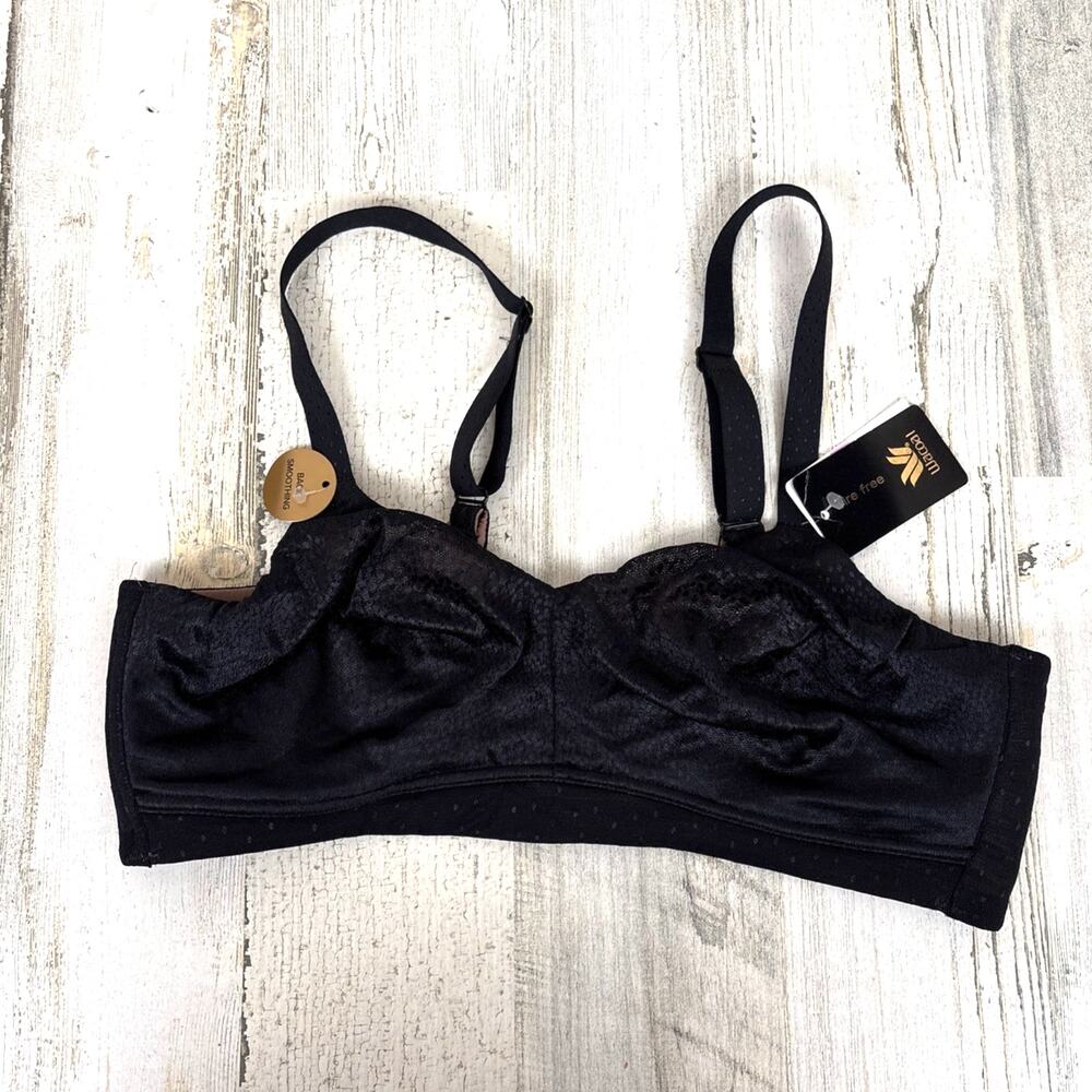 Wacoal Womens 36D Black Polka Dot Back Smoothing Lace T Shirt Bra NWT